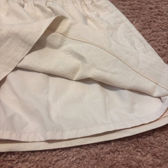 J Crew Mini Skirt Size 6 Linen Blend Re-Imagined Light Sand/Beige Lined Beach - Picture 4 of 8